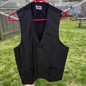 Vintage GAP Black Leather Vest